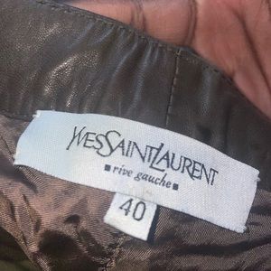 Vintage Yves Saint Laurent (YSL) Leather Pants